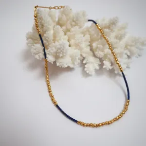 CLEOPATRA'S BLING FAIZAN NECKLACE W LAPIS LAZULI