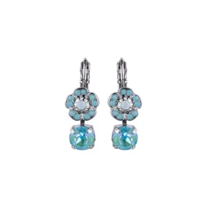 Cosmos Drop Leverback Earrings in "Aegean Coast" *Custom*