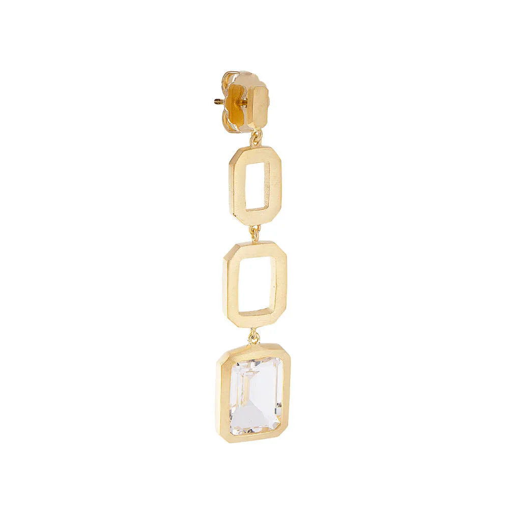 CRYSTAL COCKTAIL LINK EARRINGS