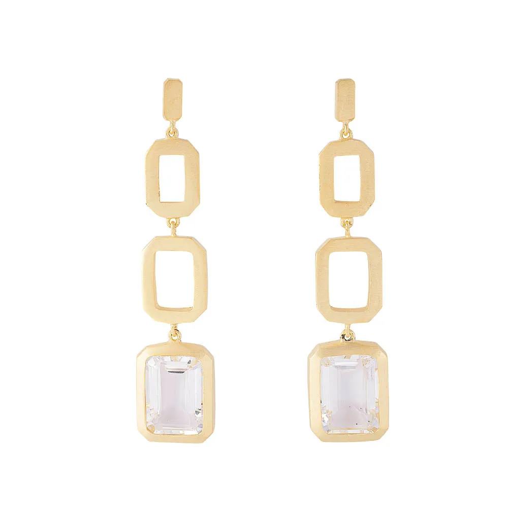 CRYSTAL COCKTAIL LINK EARRINGS