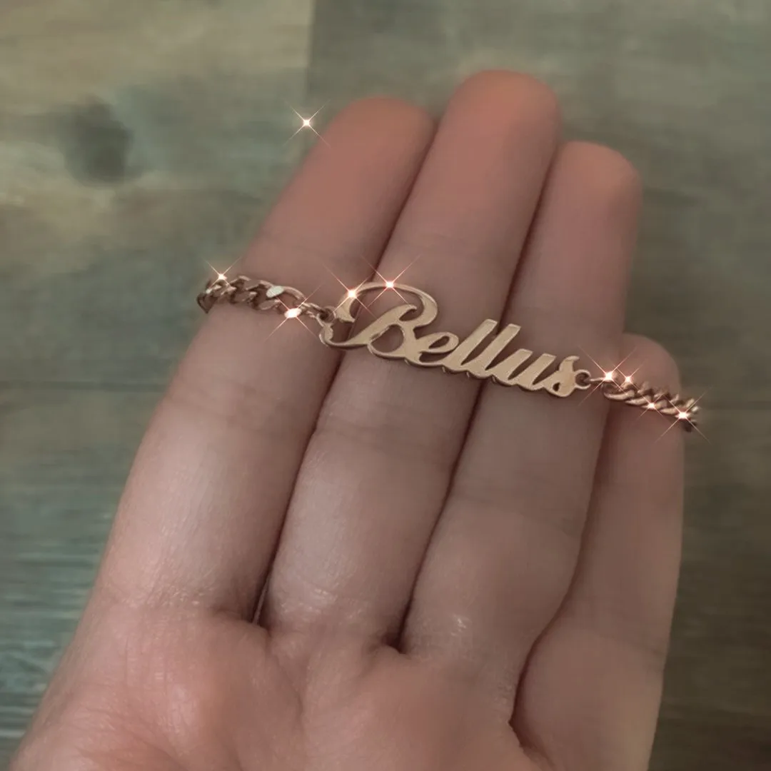 Cuban Link Custom Name Anklet