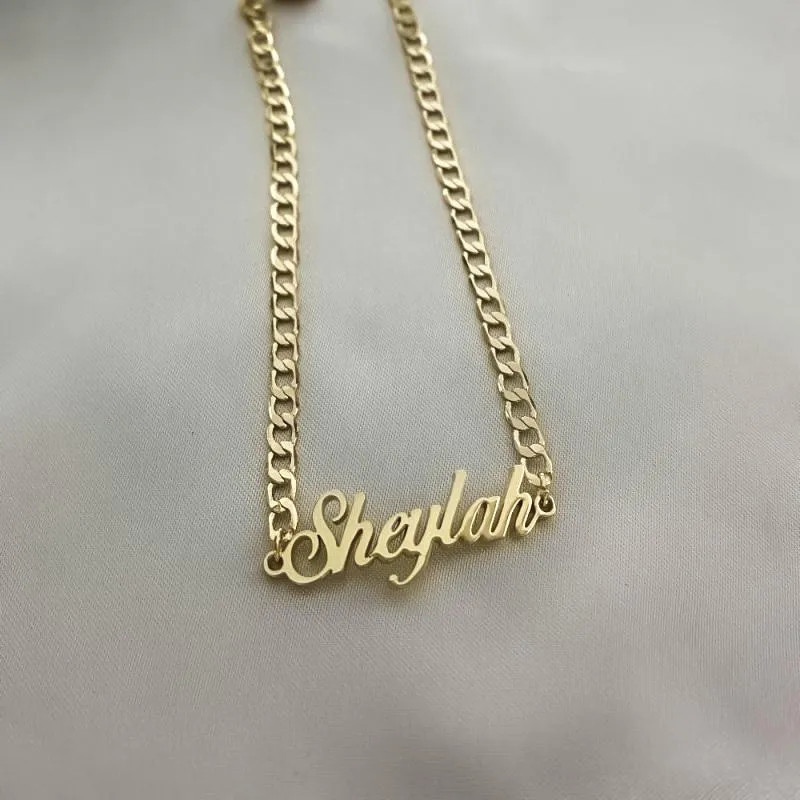 Cuban Link Custom Name Anklet