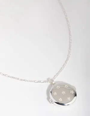 Cubic Zirconia Star Locket Necklace