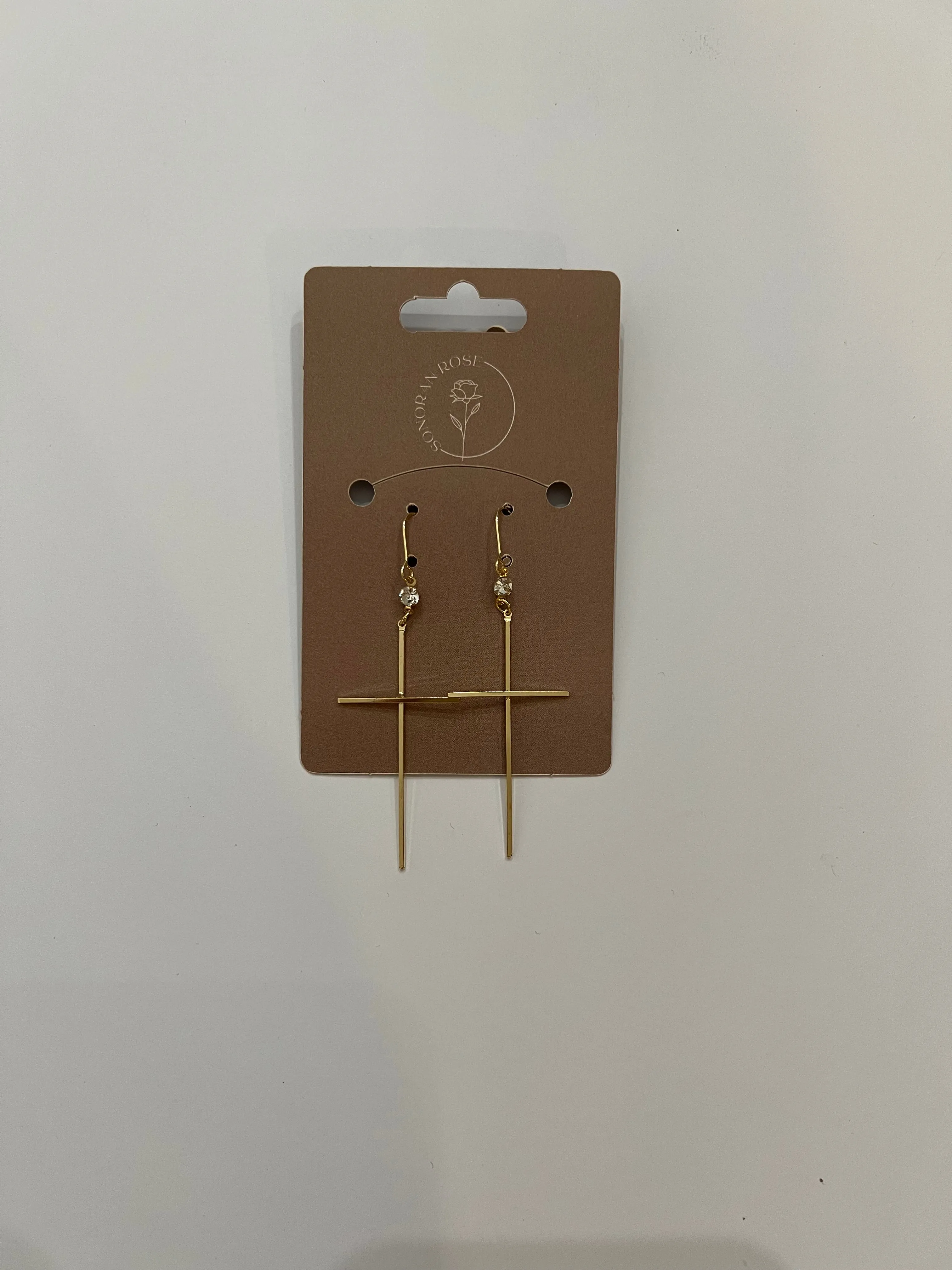 Dangle Cross Earrings