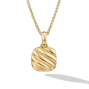 David Yurman 14.5mm Sculpted Cable Square Locket Pendant