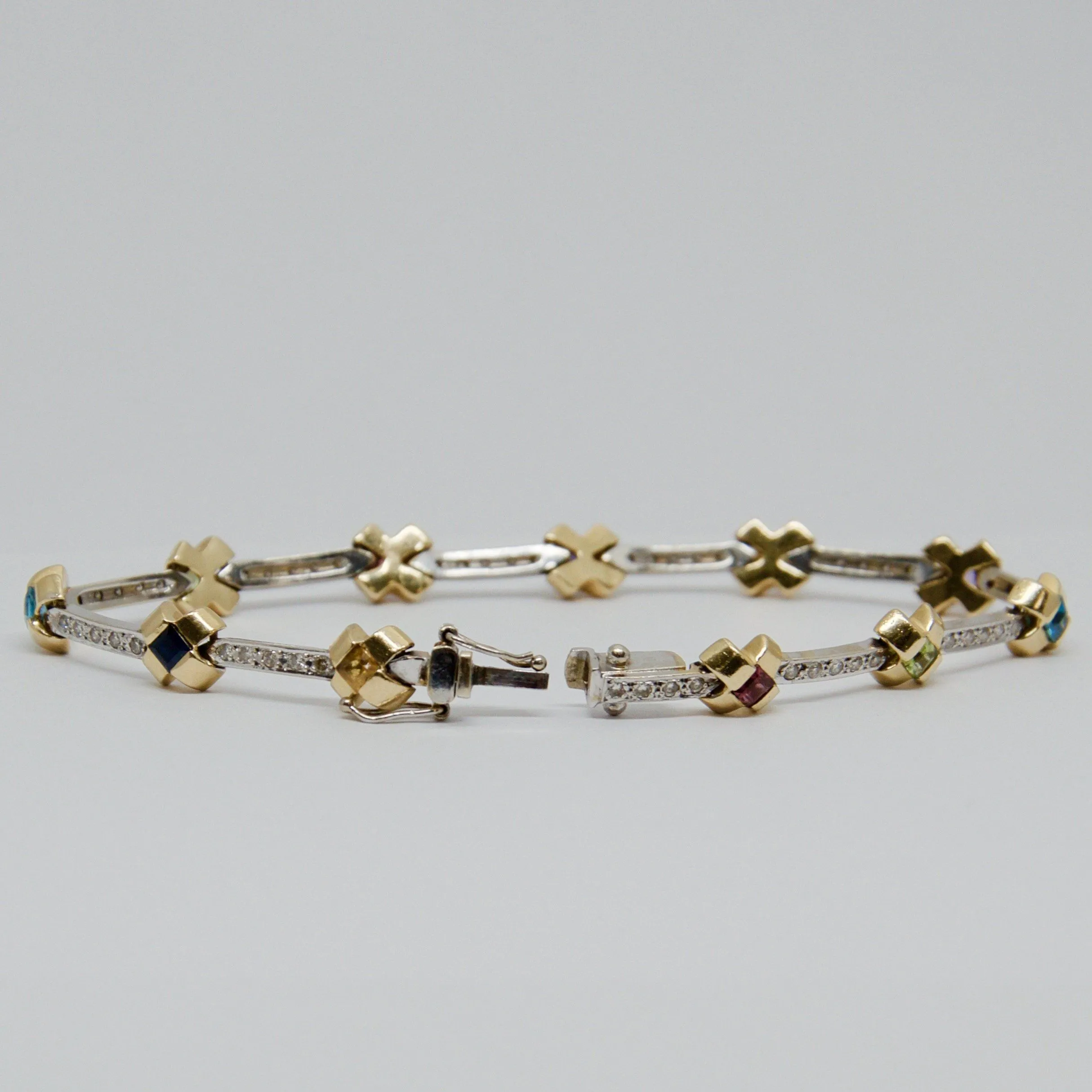 Diamond and Coloured Stone Bracelet