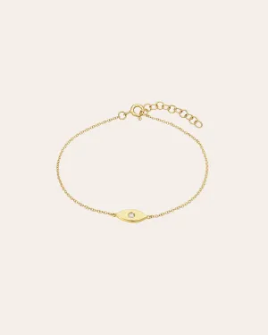 Diamond Evil Eye Anklet