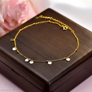 Disc geometric design anklet