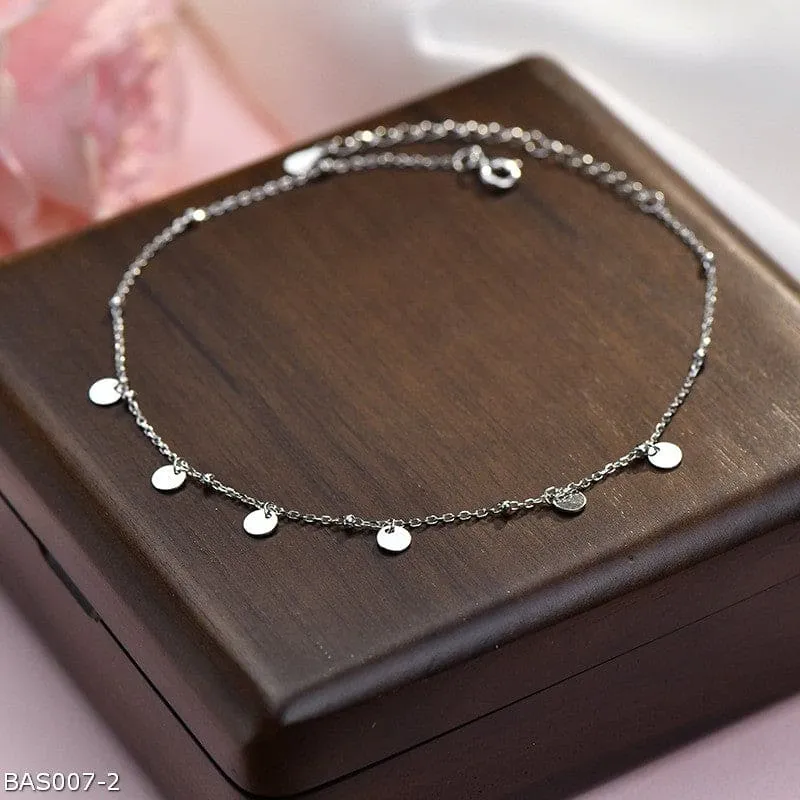 Disc geometric design anklet