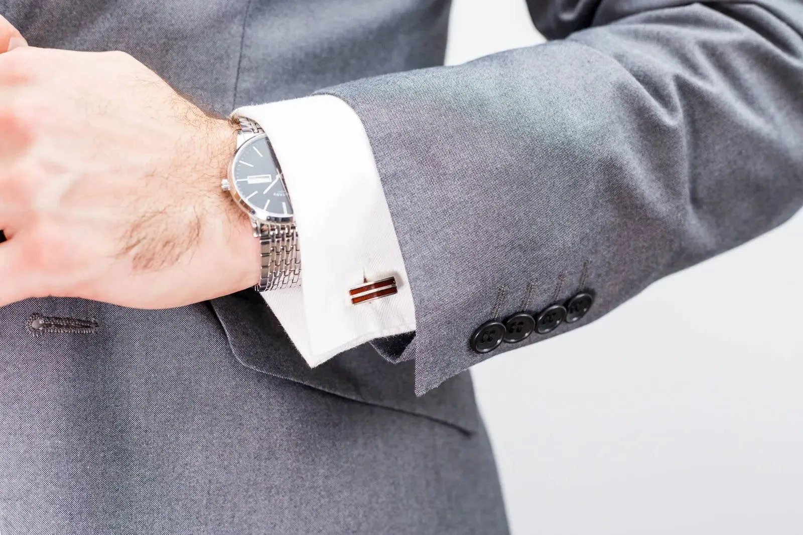Double Stripe Amber Cufflinks