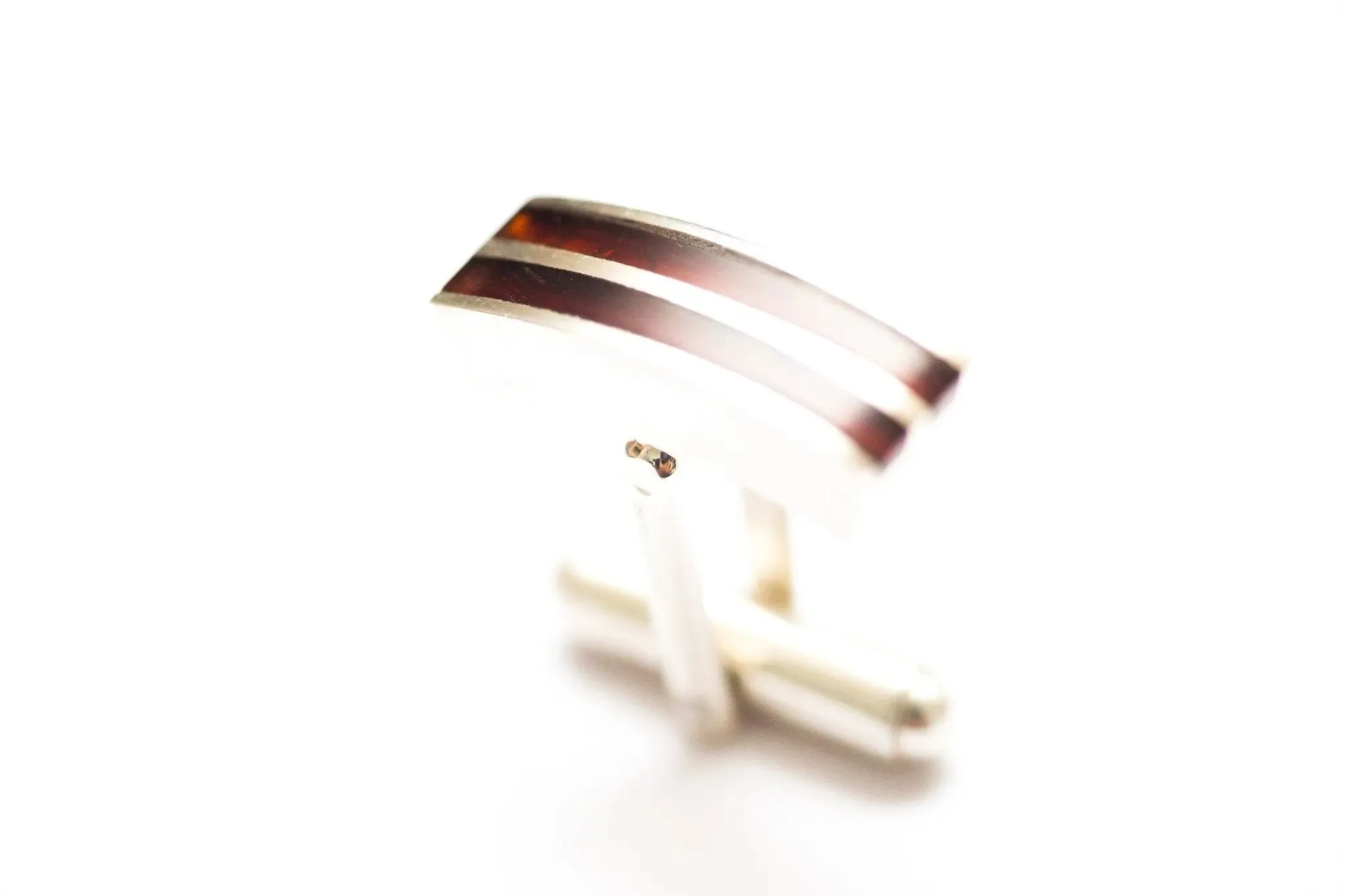 Double Stripe Amber Cufflinks