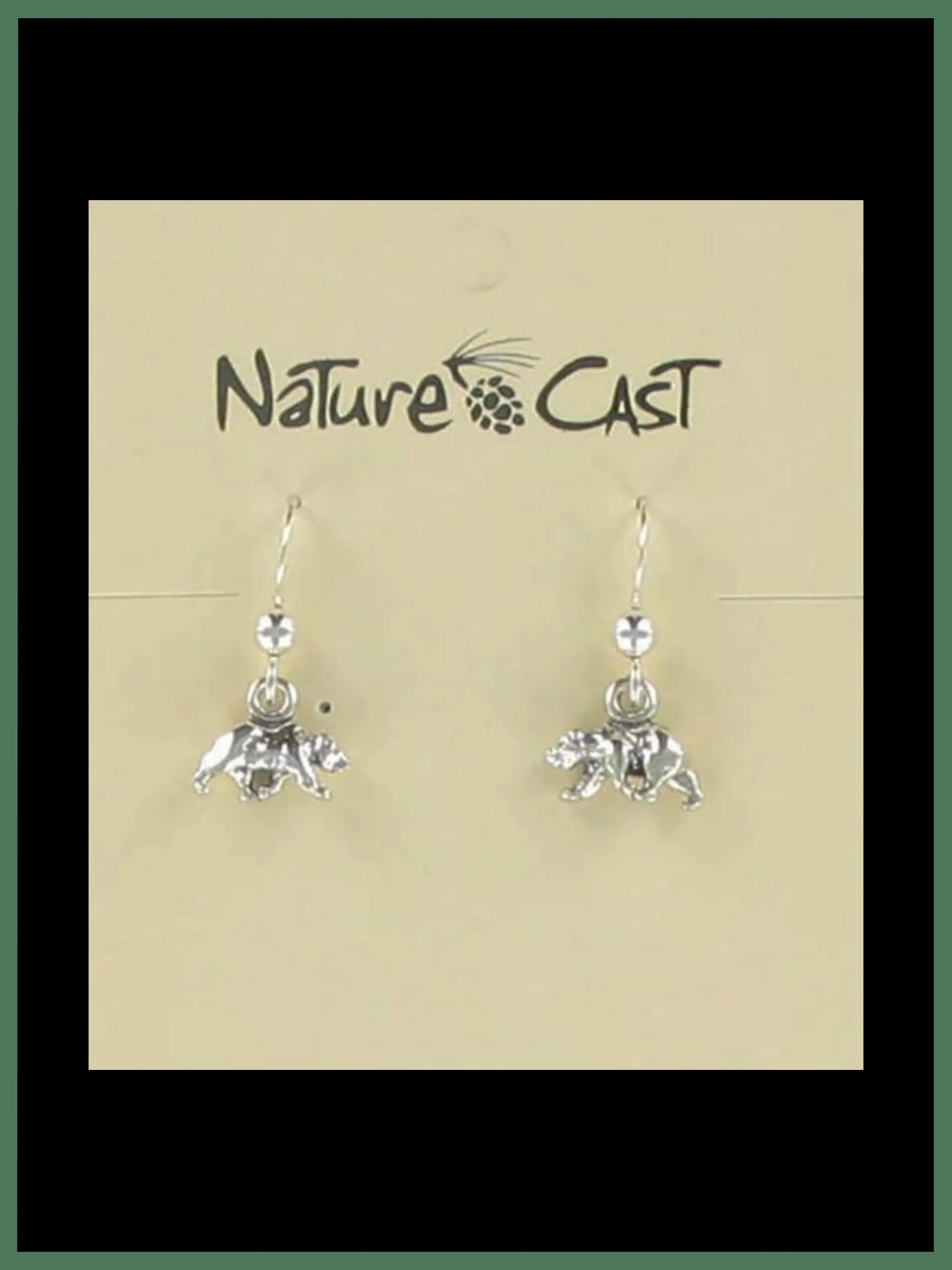 Earrings Sterling Silver Dangle Bears