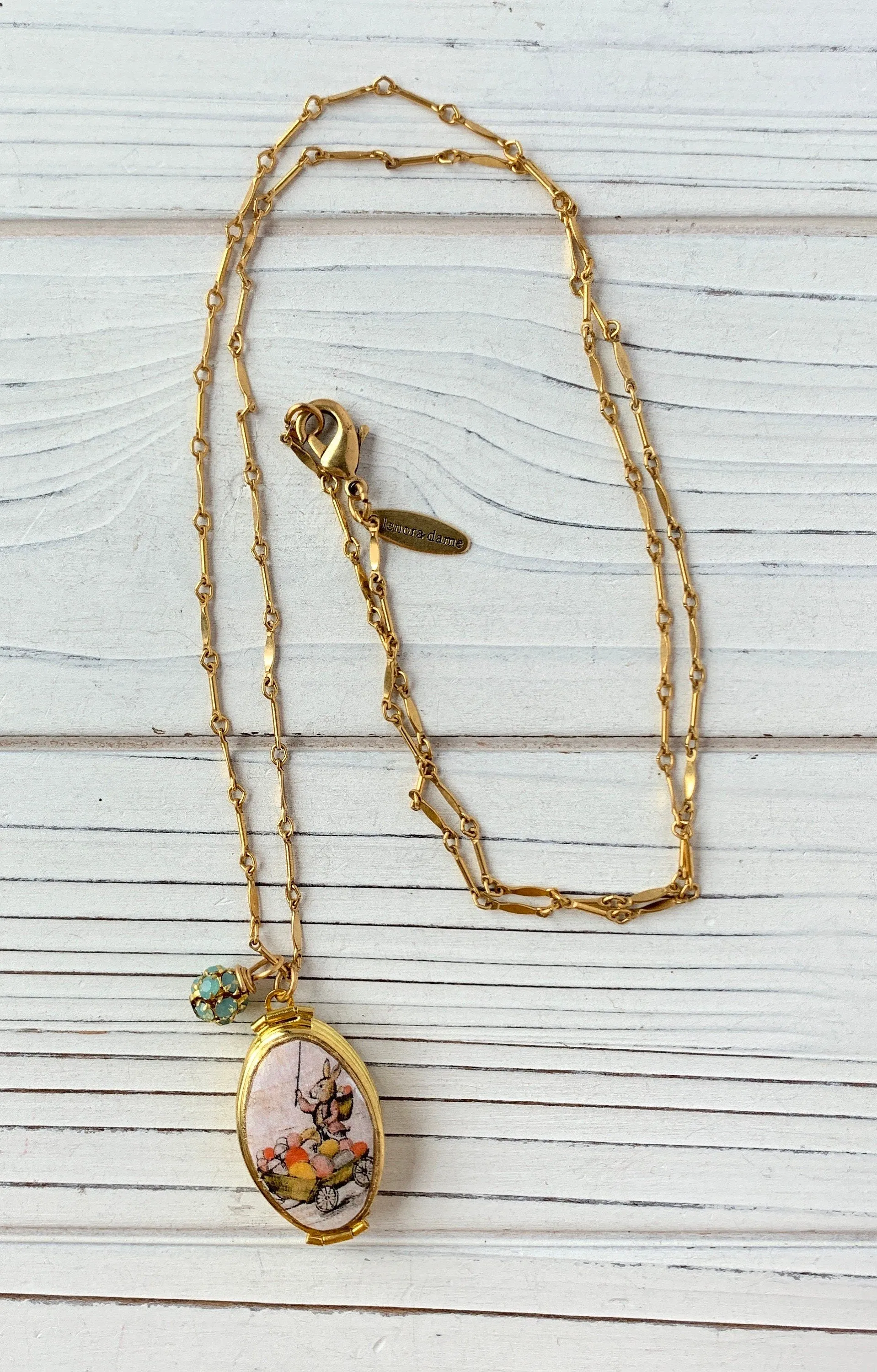 Easter Bunny Locket Necklace