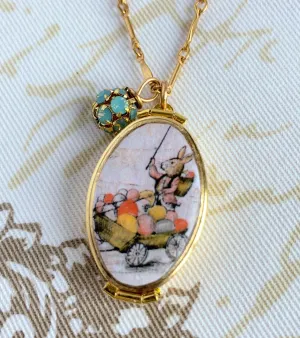 Easter Bunny Locket Necklace