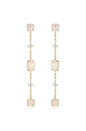 Elegant Opal Sway Dangle Earrings