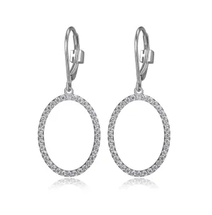 ELLE CZ Oval Dangle Earrings (SI2728)