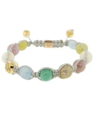 Emerald, Aquamarine, Opal Bead Bracelet