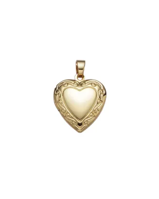 Engraved Heart Locket Charm
