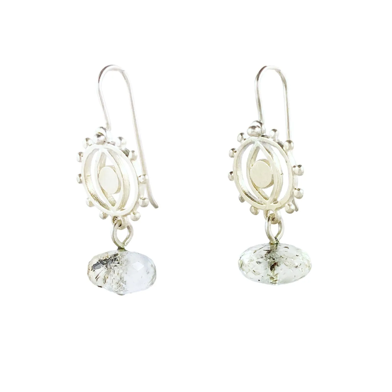 Eye and Aquamarine Earrings - Ari Athans