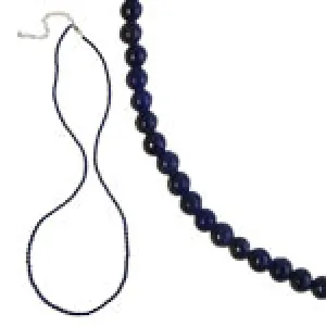 Gemstone 3mm Bead Necklace - Lapis Lazuli