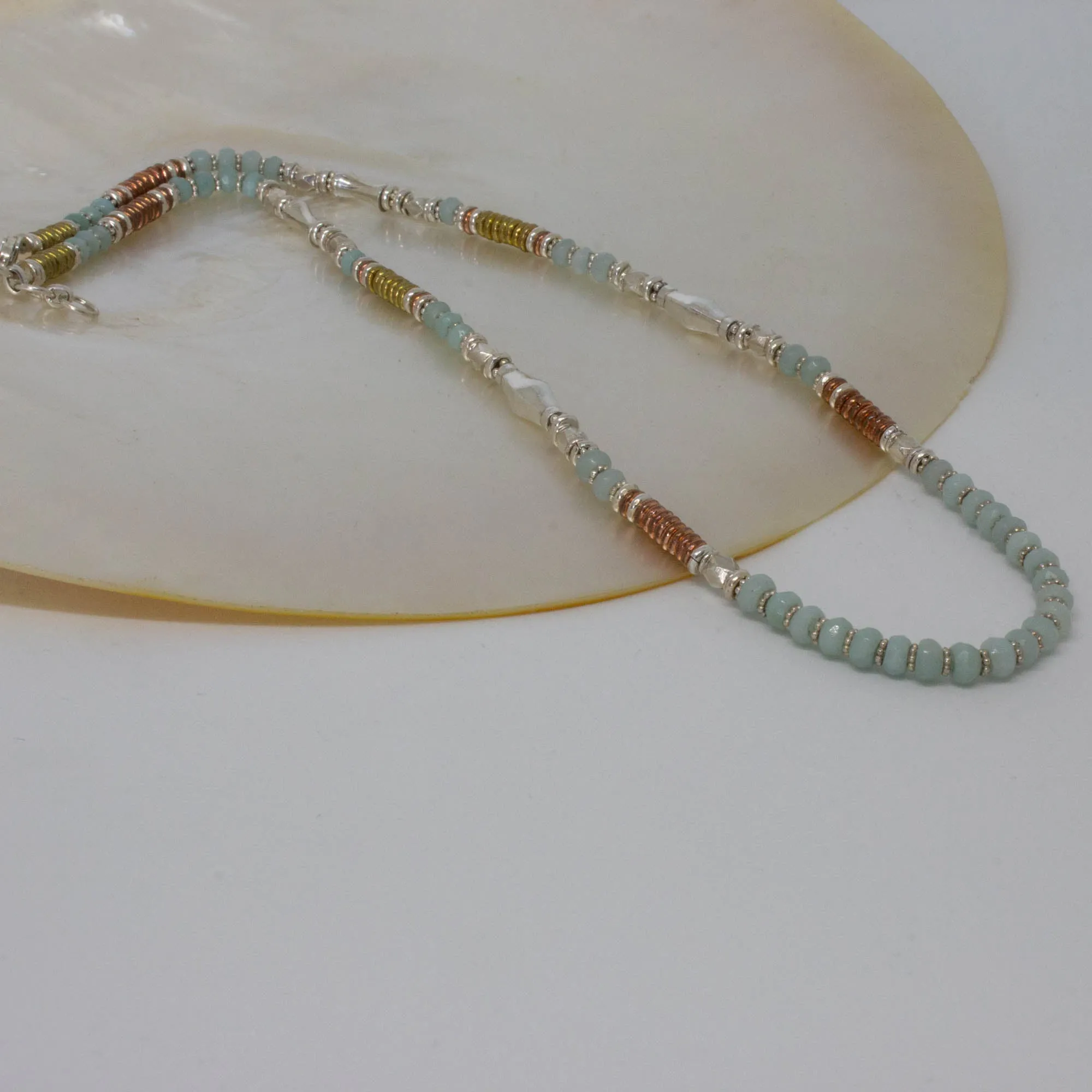 Gemstone and Mixed Metals Necklace