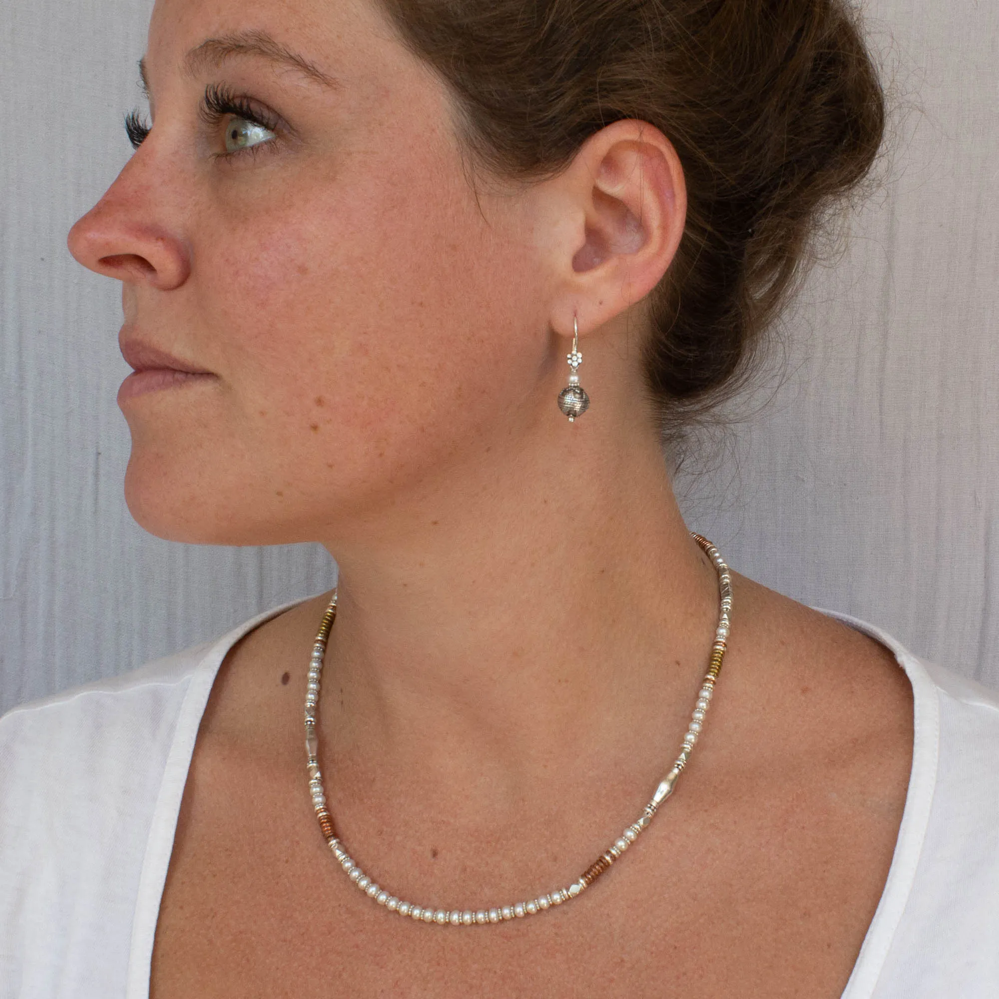 Gemstone and Mixed Metals Necklace