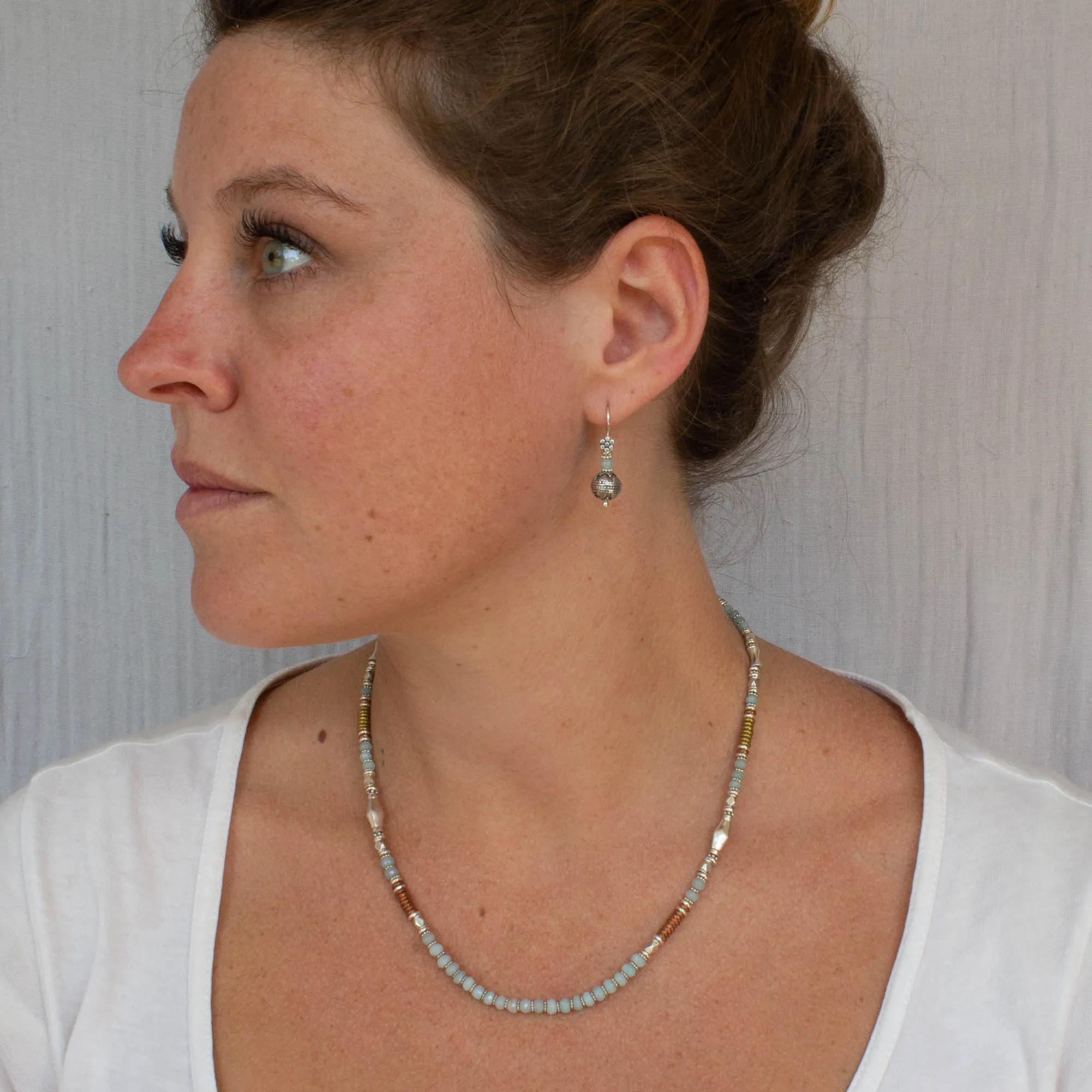 Gemstone and Mixed Metals Necklace