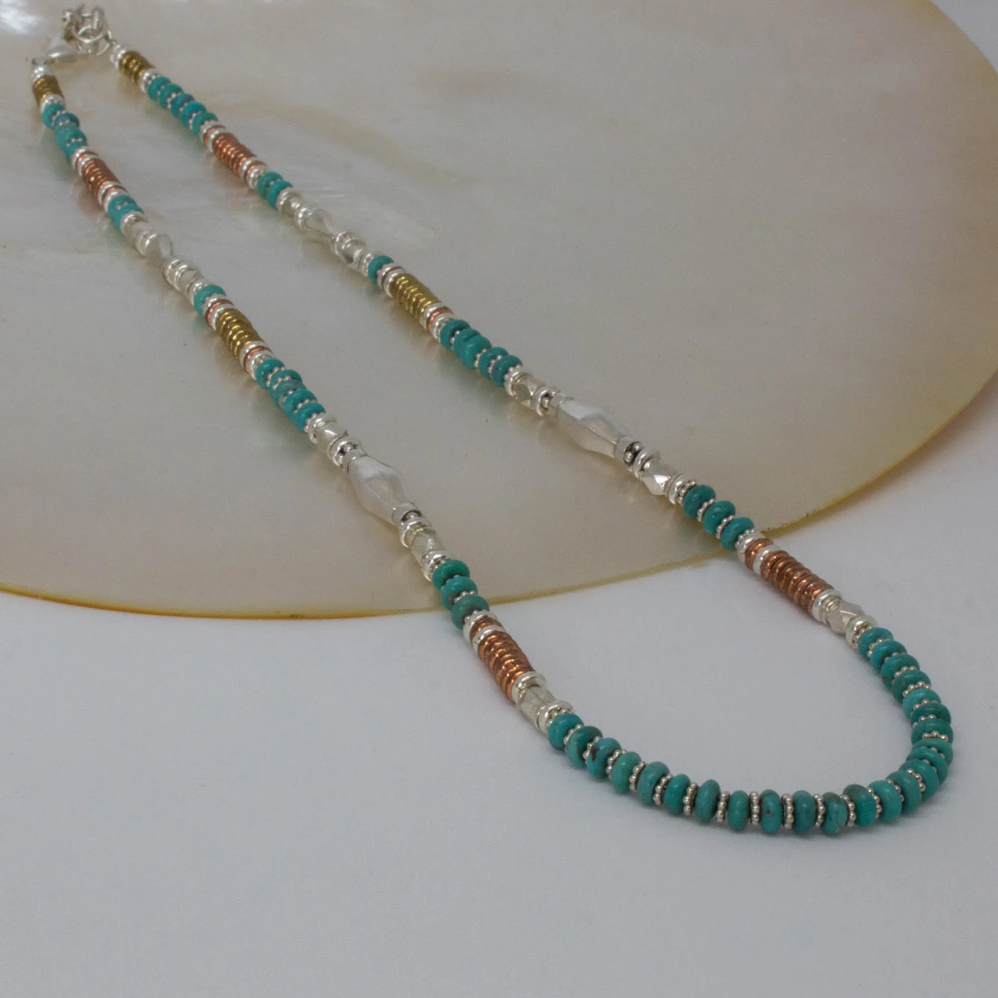 Gemstone and Mixed Metals Necklace