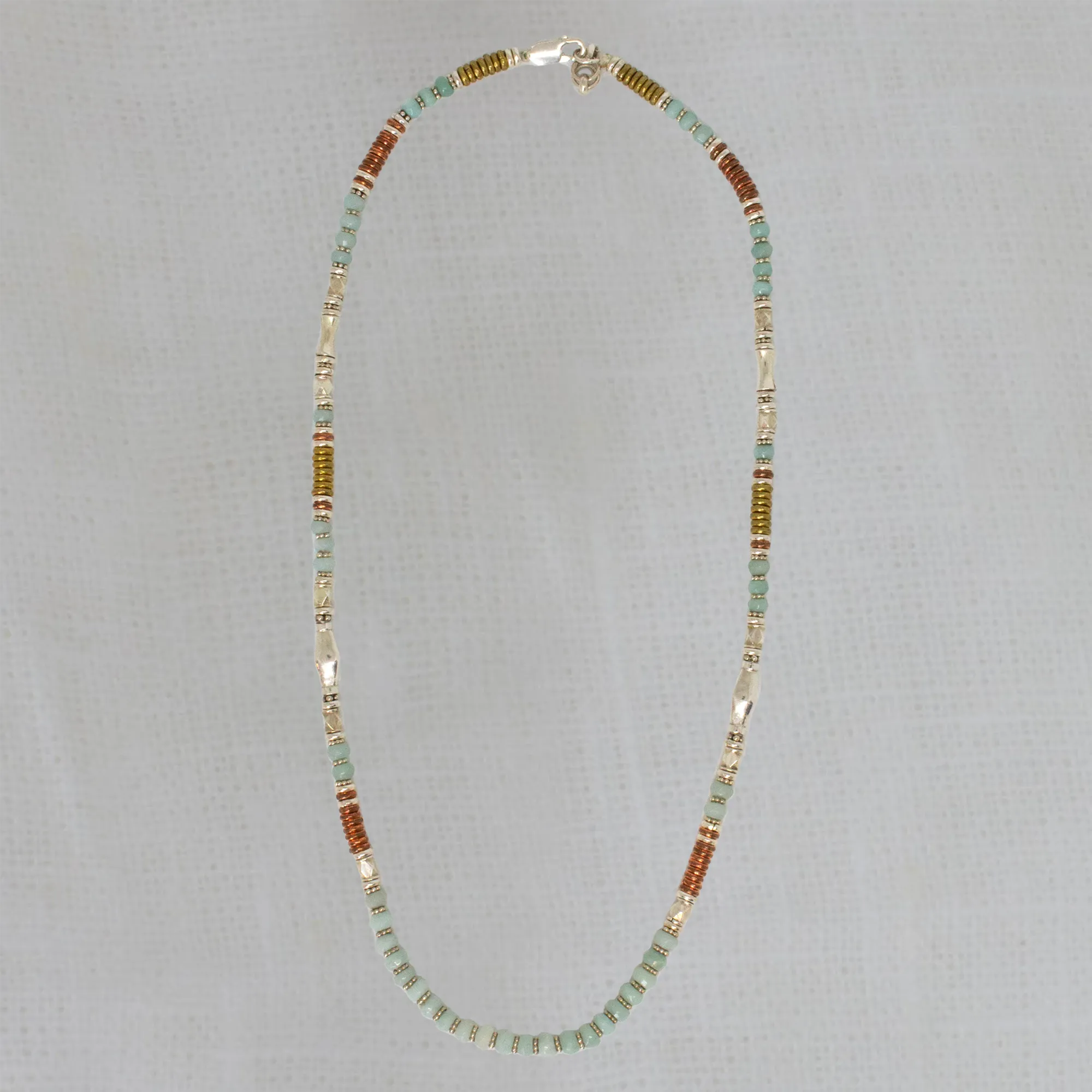 Gemstone and Mixed Metals Necklace