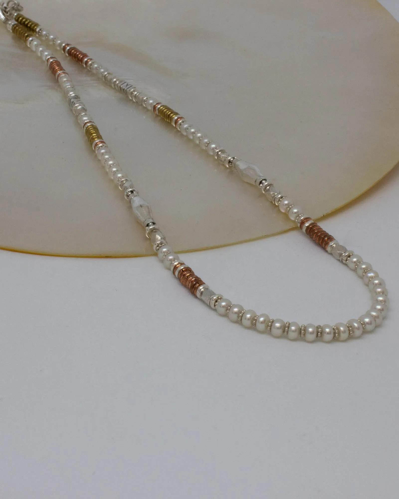 Gemstone and Mixed Metals Necklace