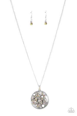 Glade Glamour - Orange Necklace - Paparazzi Accessories