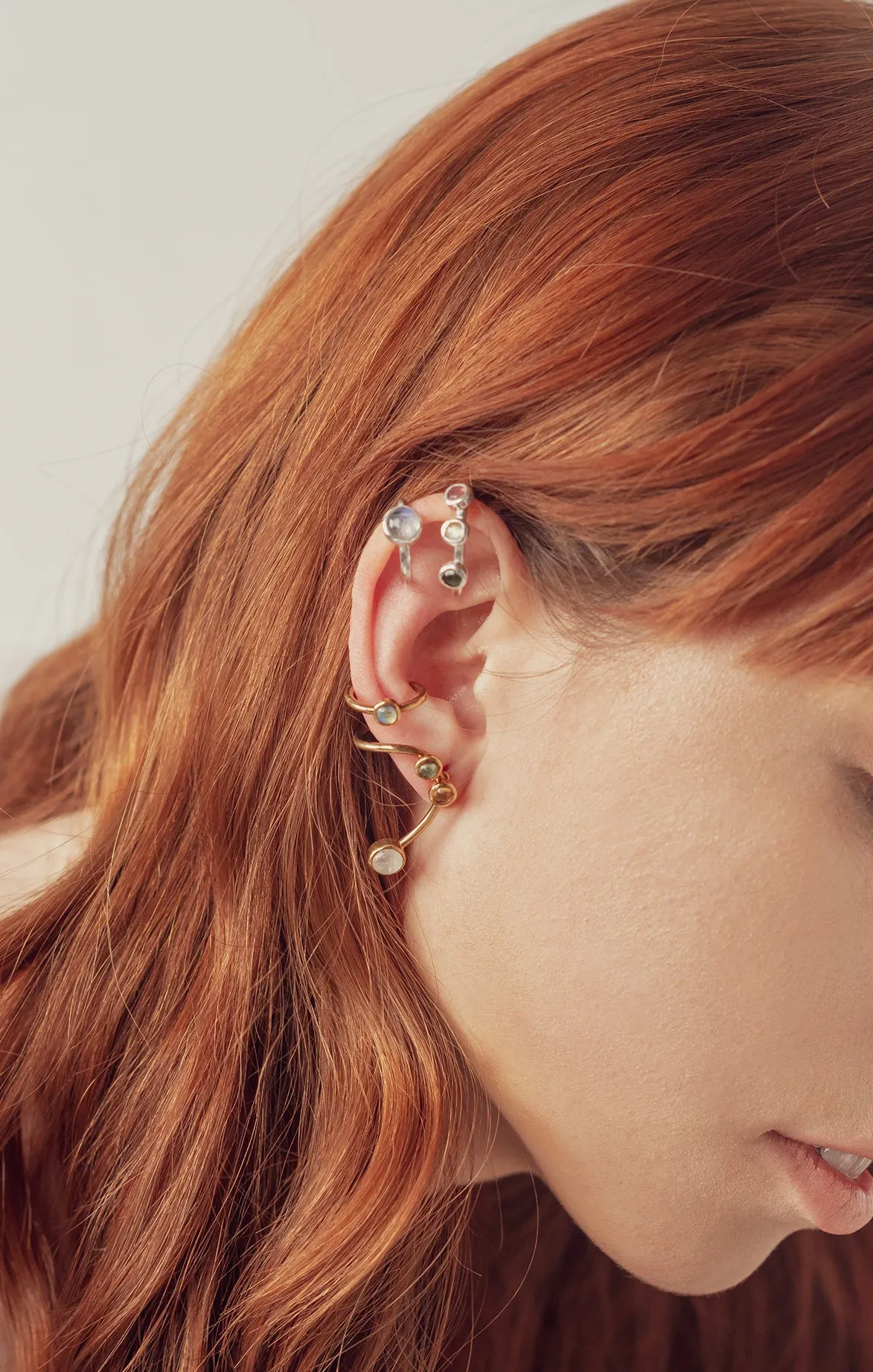 Gold Opal Vine Earcuff