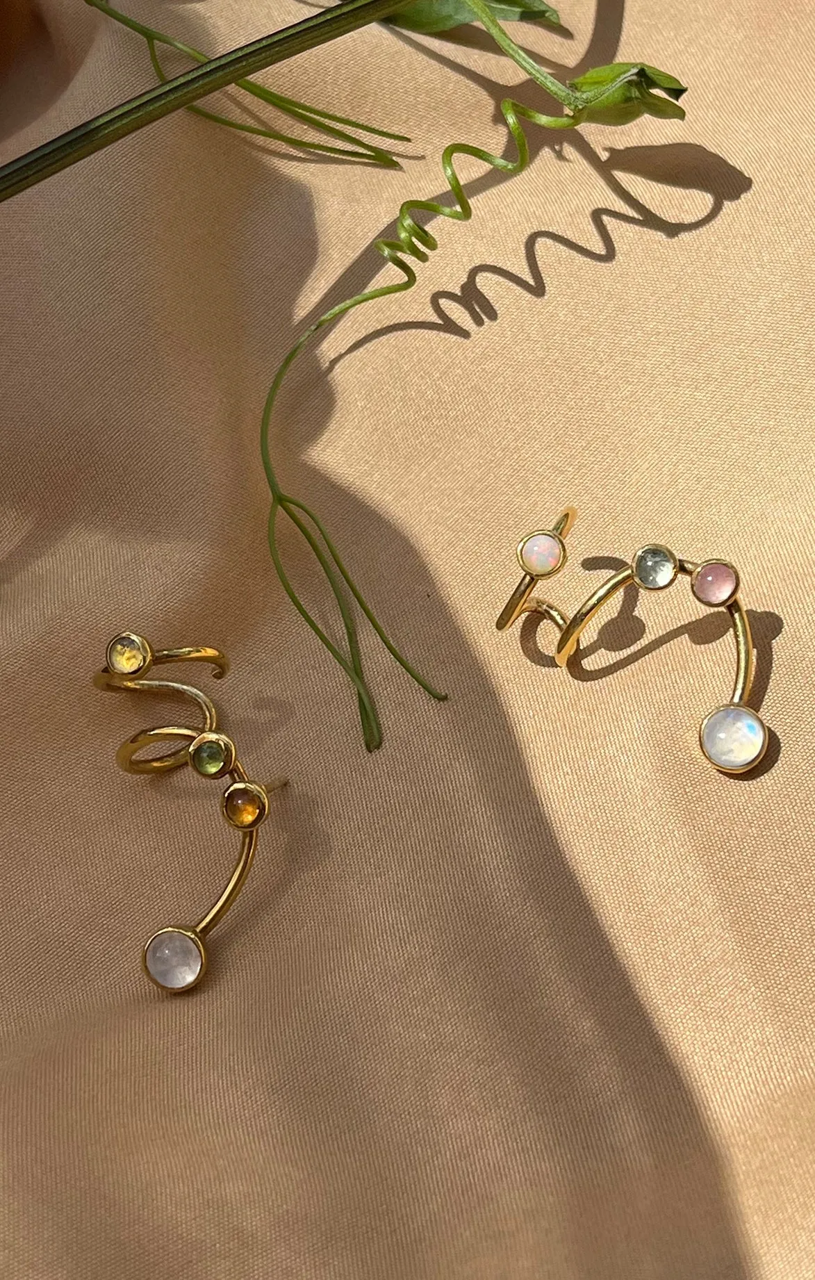 Gold Opal Vine Earcuff