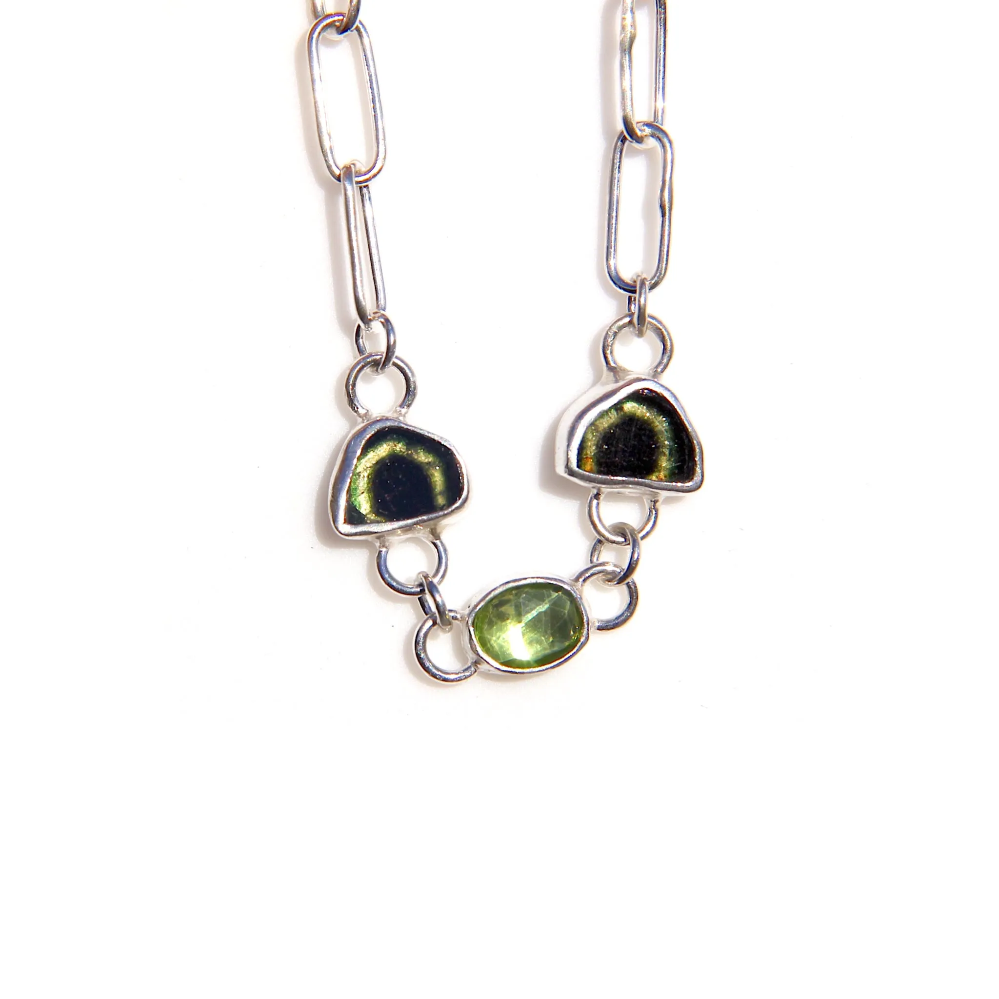 Green Tourmaline   Peridot Bracelet