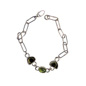 Green Tourmaline   Peridot Bracelet