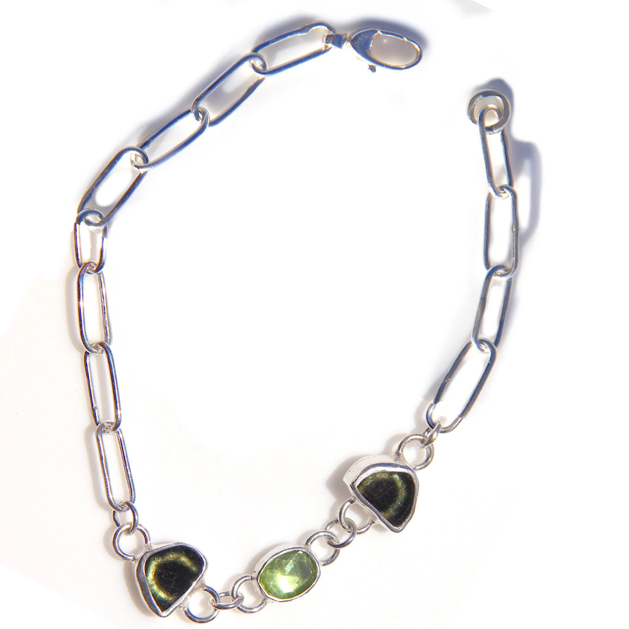 Green Tourmaline   Peridot Bracelet