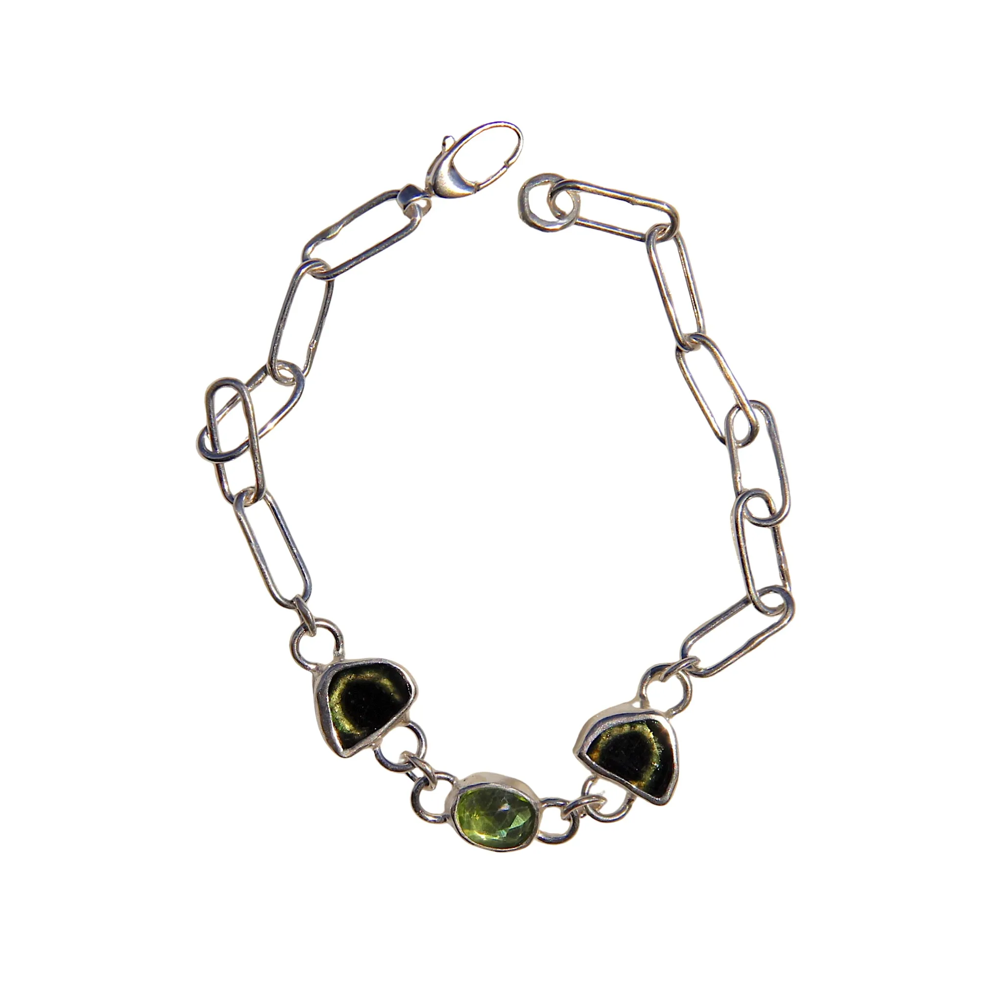 Green Tourmaline   Peridot Bracelet