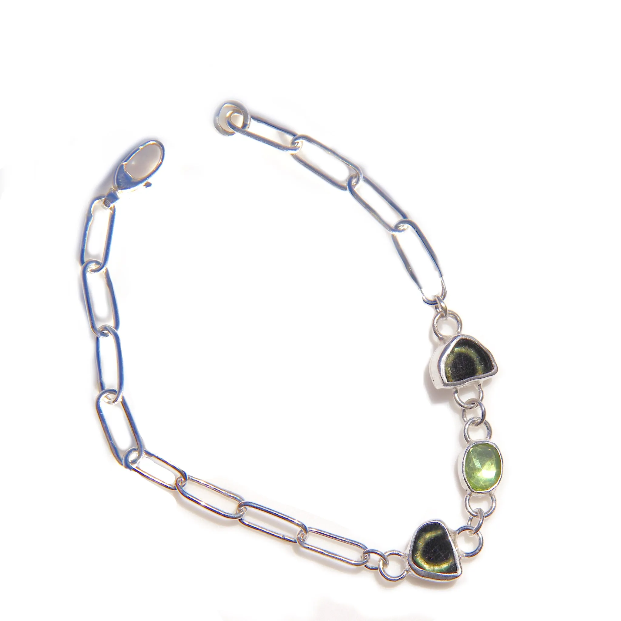 Green Tourmaline   Peridot Bracelet