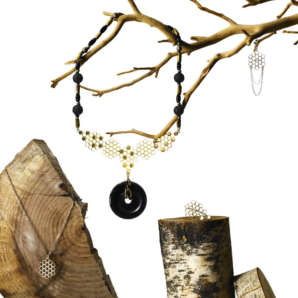 Honeycomb Stone Necklace