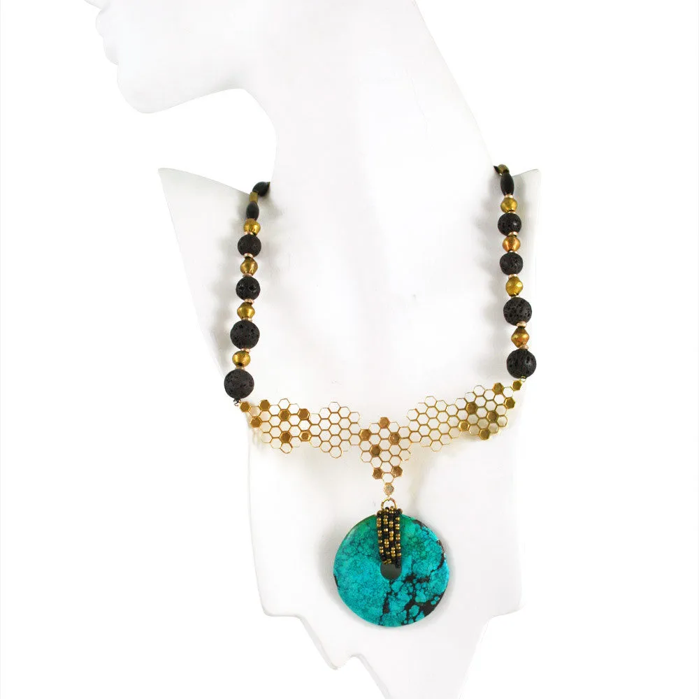 Honeycomb Stone Necklace