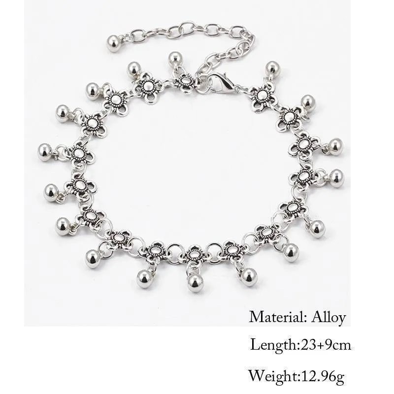 Hot Vintage Bracelet Foot Jewelry Pulseras Retro Anklet For Women Girl Ankle Leg Chain Charm Bracelet Fashion Jewelry