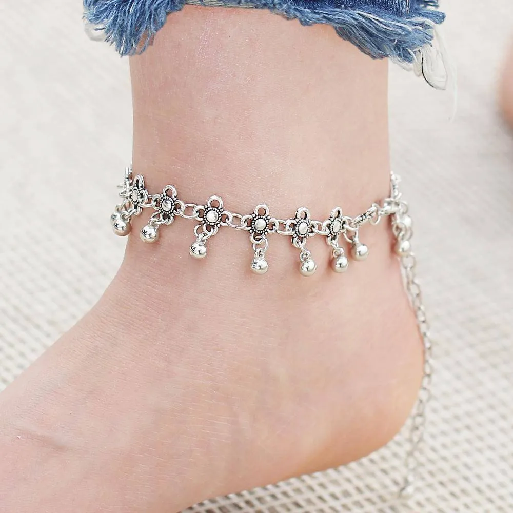 Hot Vintage Bracelet Foot Jewelry Pulseras Retro Anklet For Women Girl Ankle Leg Chain Charm Bracelet Fashion Jewelry