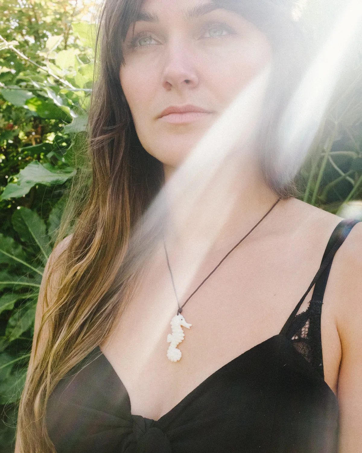 Lapis Lazuli Hand Carved Seahorse Necklace