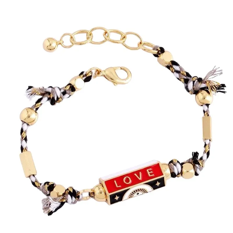Love Locket Bracelet Black-Red