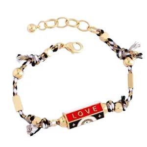Love Locket Bracelet Black-Red
