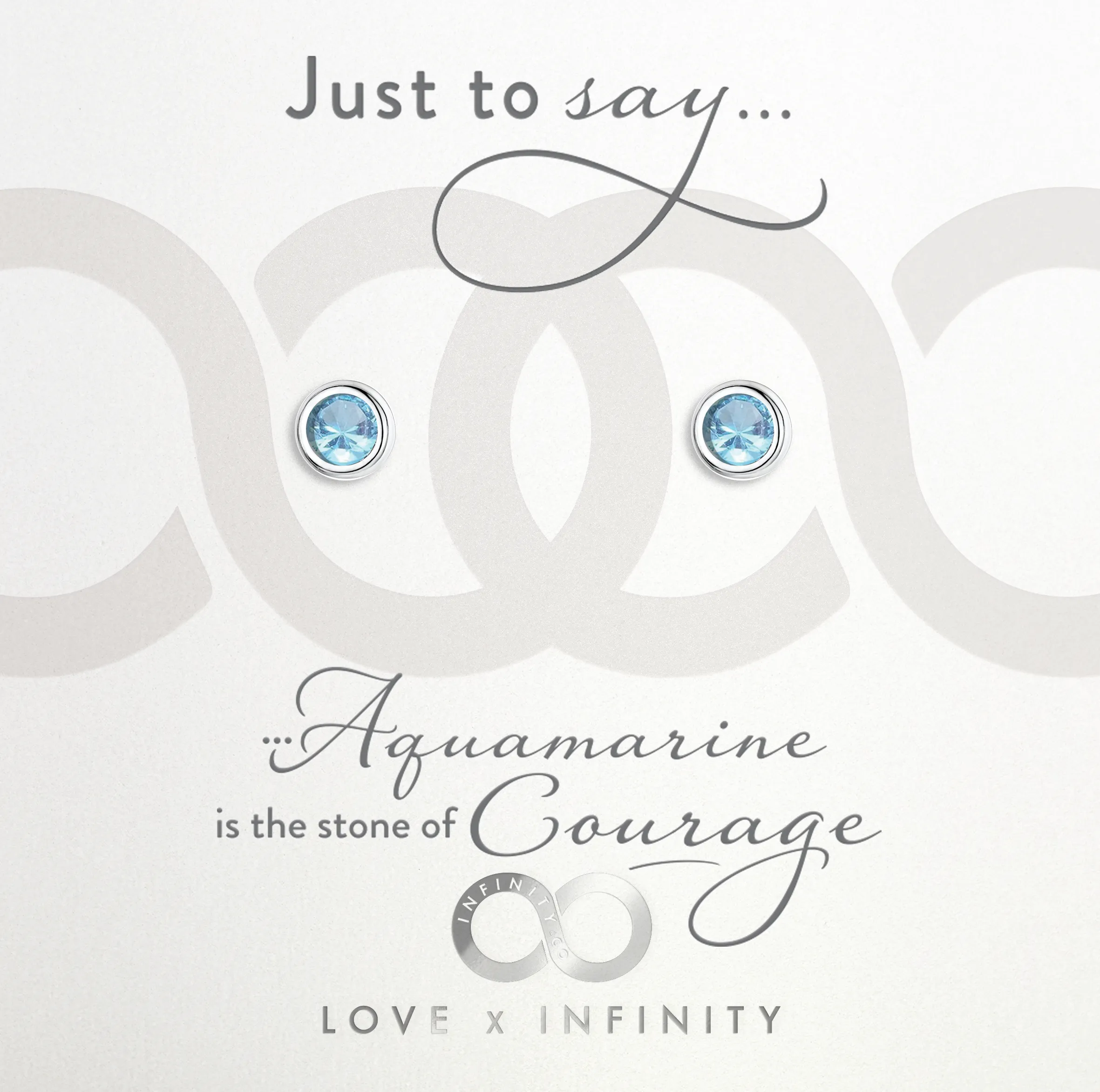 LXI Birthstone Earrings Aquamarine/March