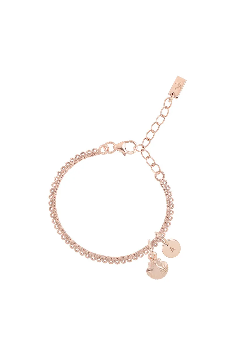 Mermaid Shell Pendant - Rose Gold