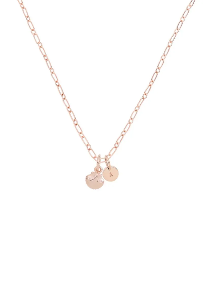 Mermaid Shell Pendant - Rose Gold