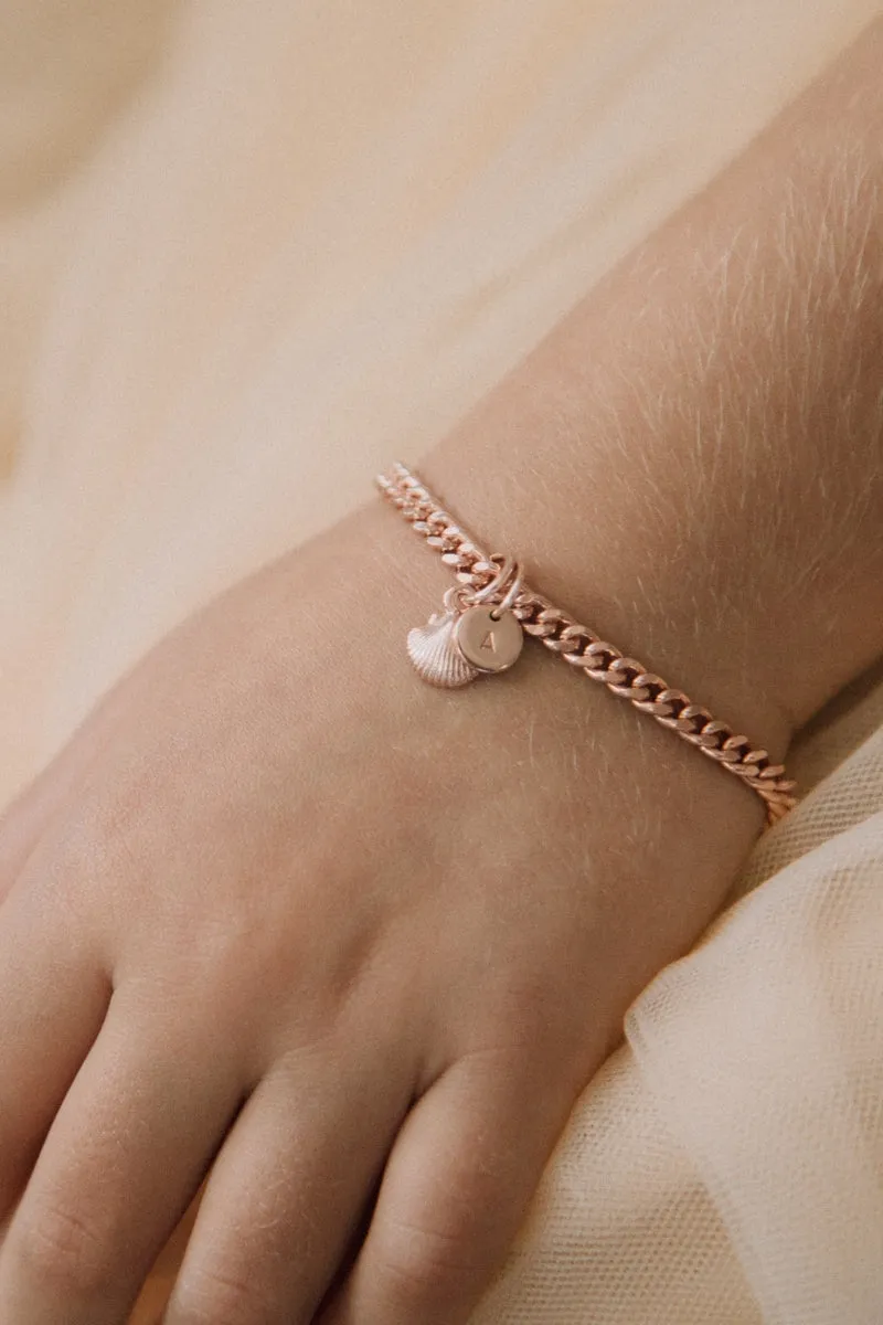 Mermaid Shell Pendant - Rose Gold