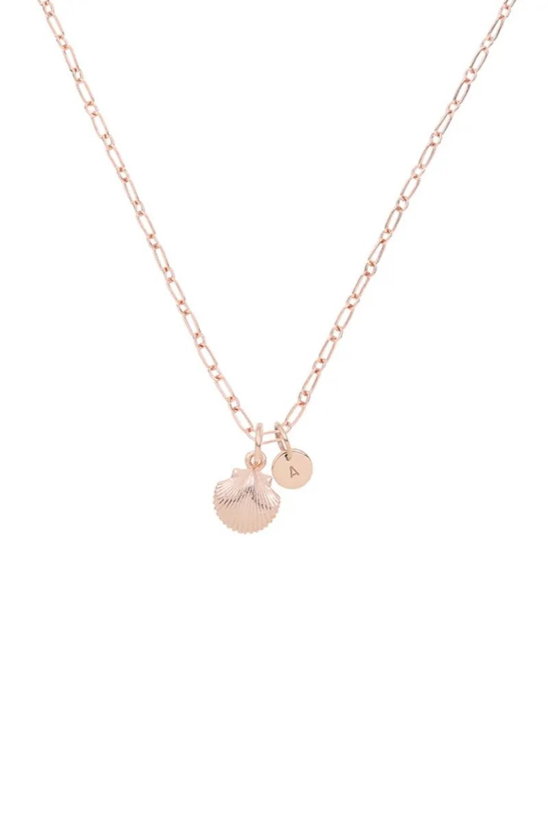 Mermaid Shell Pendant - Rose Gold